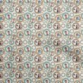 thumbnail image 1 of oneOone Silk Tabby Off White Fabric Circus Sewing Craft Projects Fabric Prints By Yard 42 Inch Wide, 1 of 5