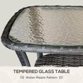 thumbnail image 4 of Outsunny Table Basse en Rotin pour l'Extérieur avec Tablette de Rangement, Gris Mélangé, 4 of 10