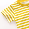 thumbnail image 4 of TZEWGL Chemise Décontractée pour Nouveau-Né à Manches Courtes Rayée Couleur Unie Col Rond pour Bébés Taille 3-4T, 4 of 7