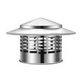 thumbnail image 1 of Meitianfacai Couvercle d'Aération de Cheminée Chapeau de Cheminée Capuchon Supérieur de Cheminée Toit de Pluie Couvercle de Cheminée Embouts de Cheminée en Acier Inoxydable avec Écran, 1 of 2