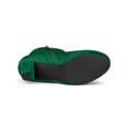 thumbnail image 3 of Unique Bargains Bottines à Talon à Bout Rond à Enfiler avec Fermeture Éclair pour Femme Vert (Taille 8), 3 of 8