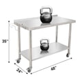 thumbnail image 3 of BeesClover Stainless Steel Table for Prep & Work with Backsplash, Kitchen Heavy Duty Table with Adjustable Under Shelf and Foot for Restaurant, Home and Hotel, 3 of 6