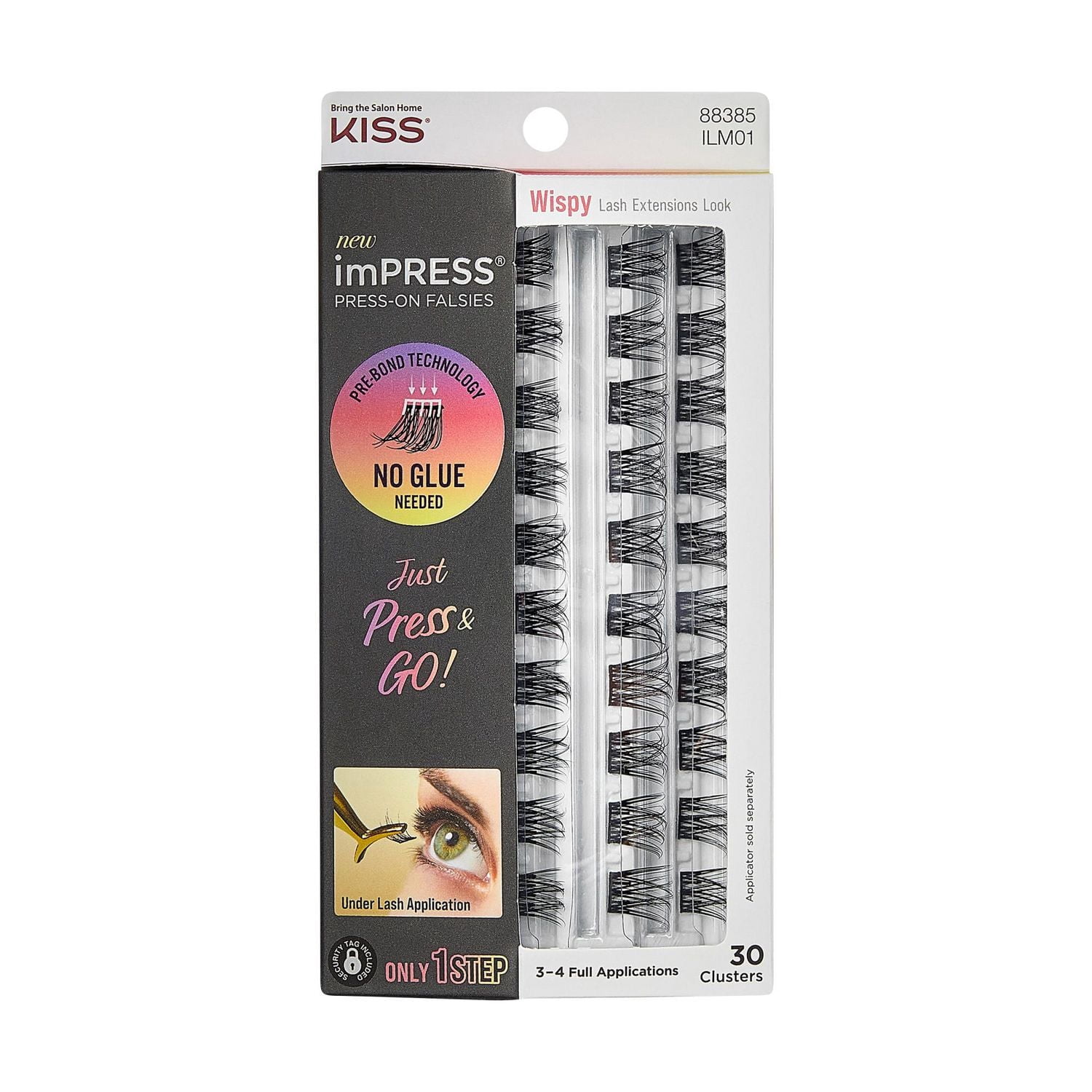 KISS ImPRESS Faux cils à pression - emballage de rechange - Diffus - 30 faisceaux de cils