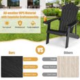 thumbnail image 4 of Costway Chaise Adirondack Hanches Chaise Adirondack avec Porte-Gobelet et Coussin Noir, 4 of 8