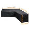 thumbnail image 2 of Waterproof L Shaped Corner Furniture Cover Outdoor for Garden Patio Rattan Sofa, 2 of 8