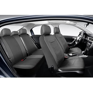 AUTO DRIVE 3-PIECE Faux Leather Car Seat Cover Full Set For Front and Rear Seat Universal Fit
