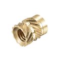 thumbnail image 5 of Uxcell Knurled Insert Nut M4 x 7mm L x 6mm OD Female Thread Brass Embedding Nut 60 Pack, 5 of 5