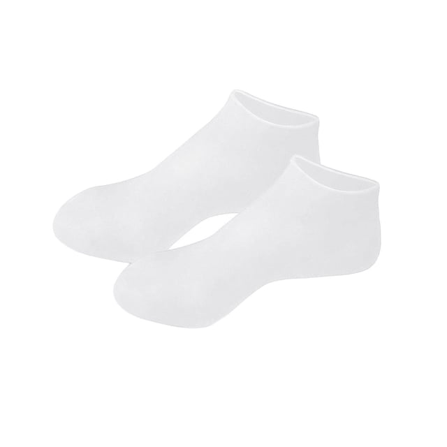 Chaussettes en Gel de Silicone Souple Chaussettes d'Orteils Protection Soin des Pieds Protection Soin des Pieds Rugueux Protecteur Blanc TG