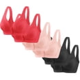 thumbnail image 1 of Timegard Front Closure Bras for Women 6pc Wireless Full Support Breathable Comfy Everyday Thin Bras, 1 of 5