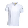 thumbnail image 2 of lionlar Chef Coat Short Sleeve chef Jacket for Restaurant Bakery White White XL, 2 of 7