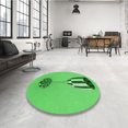 thumbnail image 4 of Ahgly Tapis Rectangulaire Lavable en Machine Intérieur Transitionnel Vert Néon, 7 Pieds x 9 Pieds, 4 of 7