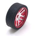 thumbnail image 3 of 1:28 Tires Wheel Rims Replacement Rubber Tires Accessory for Spielzeug 284131 Red, 3 of 7