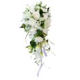 thumbnail image 3 of Langgg Mariage Mariée Mariée Cascade Main Bouquet Main Artificielle Rose Fleur, 3 of 9
