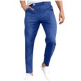 thumbnail image 2 of EOYWHK Mens Swim Trunks Linen Pants Straight Leg Trouser Compression Fit Dress Pants Solid Color Running Hiking Pants, 2 of 6