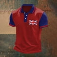 thumbnail image 2 of SHIXIAOO Chemise Tunique Longue à Manches Longues pour Homme avec Imprimé Drapeau UK, Manches Raglan, Boutons, Col à Revers, Imprimé Festif, 2 of 3