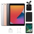 thumbnail image 1 of Refurbished Apple iPad 8th Gen A2270 (WiFi) 32GB Space Gray (Grade A+) Bundle with Case, Wireless Earbuds,Tempered Glass Screen Protector, 1 of 4