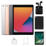 Refurbished Apple iPad 8th Gen A2270 (WiFi) 32GB Space Gray (Grade A+) Bundle with Case, Wireless Earbuds,Tempered Glass Screen Protector