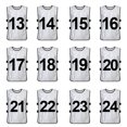 thumbnail image 1 of TOPTIE Ensembles de 12 Gilets d'Entraînement Numérotés (#13-24), Chasubles de Soccer, 1 of 6