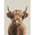 thumbnail image 1 of Art Mural sur Toile Style Ferme Vache Highland 15,75 X 11,81 Pouces, 1 of 8