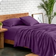 thumbnail image 4 of Bare Home Premium 1800 Collection 5-Piece Bed Sheet Set, Split King, Plum, 4 of 10