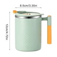 thumbnail image 3 of Tasse à Café Isolée en Acier Inoxydable, 450 ml Tasse de Boisson de Voyage Thermique à Double Paroi, Couvercle Étanche avec Poignée Tasse de Déjeuner, Tasse Réutilisable pour Boissons Chaudes Froides au Bureau, Gobelet à Café Portable pour Camping et Maison, 3 of 7