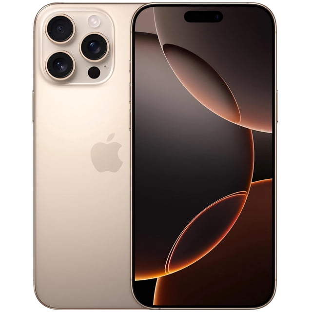 Refurbished Apple iPhone 16 Pro Max - 1TB – Desert Titanium – 48MP Triple Rear & 12MP Front Camera - Fully Unlocked Smartphone - Excellent Condition