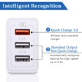 thumbnail image 2 of Chargeur Mural USB 3.0 à Charge Rapide, Adaptateur d'Alimentation Chargeur USB 3.0 QC 30W Portable, 2 of 5
