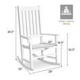 thumbnail image 3 of Giantex Wooden Rocking Chair, Slatted High Back Wood Rocker, White, 3 of 10