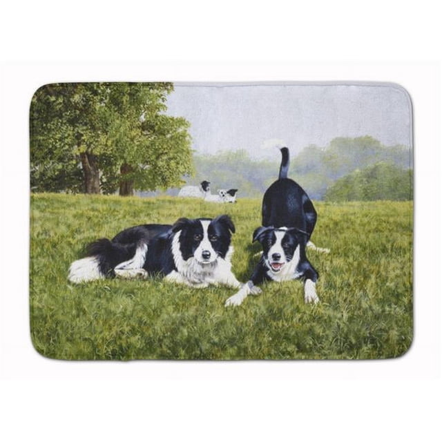 Carolines Treasures FRF0014RUG Permet de Jouer Border Collie Tapis de Mousse à Mémoire Lavable en Machine