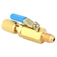 thumbnail image 4 of Refrigerant Valve Ball Valve Brass 1/4 SAE Female & Male High Pressure Resistant with R12/R134/AR410, 4 of 7