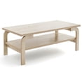 thumbnail image 1 of Gymax Table Basse Rectangulaire de 47 Pieds' avec Tablette de Rangement et Pieds Courbés pour Salon, 1 of 10