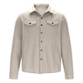 thumbnail image 4 of LOVZFMLL Jackets for Men Man Winter Long Sleeve Button Pockets Turn-down Collar Jacket Coat, 4 of 6