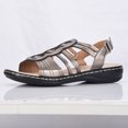 thumbnail image 4 of Liquidation d'Économies d'Été! PEZHADA Sandales pour Femmes, Sandales à Semelle Compensée pour Femmes, Sandales Mode pour Dames à Talon Compensé Confortables à Bout Rond avec Boucle Sandales Décontractées Chaussures Or, 4 of 6