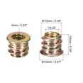 thumbnail image 2 of Unique Bargains 1/4-20 x 10mm Threaded Inserts Nuts, 100 Pack Wood Insert Nuts with Hex Wrench, 2 of 5