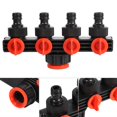 thumbnail image 1 of Drip Irrigation 4 Way Tap Connectors For Garden, Sturdy ABS Plastic Water Connector, Quick Shut Off Valve, Suitable For Various Irrigation Scenarios, 1 of 8
