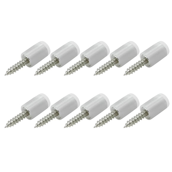 WHEANG New Shelf Brackets Integrated Screws Non Punched Shelf Brackets with Non Slip Boots Shelf Brackets Self Drilling Screws (10Pcs) One Size Silver