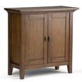 thumbnail image 1 of SIMPLIHOME Redmond Armoire de Rangement Basse Rustique en Bois Massif de 32 Pouces de Large en Brun Naturel Vieilli Rustique, avec 2 Portes, 2 Tablettes Ajustables, 1 of 5