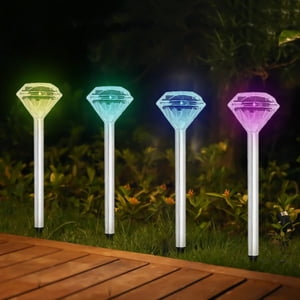 Kctiaxy Éclairage solaire extérieur , imperméable, LED Éclairage Solar Powered Outdoor Lights Solar Garden Lights for Patio Yard (4Pack) Appareils de cuisine