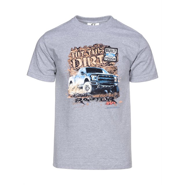 Gravity Trading Mens Hit the Dirt Short Sleeve T-Shirt - Heather Grey - Large