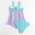 thumbnail image 3 of UPPADA Tankini Swimsuits for Women High Waisted Bathing Suit Two Piece Tank Top with Bottom Brief Swimsuit Ruched Tummy Control Bathing Suits Flowy Beachwear on Clearance Blue,M, 3 of 4