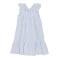 thumbnail image 1 of Minymo Short-Sleeve Seersucker Dress - Wan Blue (3 Years), 1 of 3