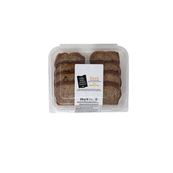 Quatre-quarts aux bananes tranché Mon marché fraîcheur, 8 pièces 376 g