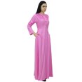 thumbnail image 3 of Bimba Robe Jilbab Unie à Manches Longues pour Femme, Col Mandarin, avec Poches, 3 of 6