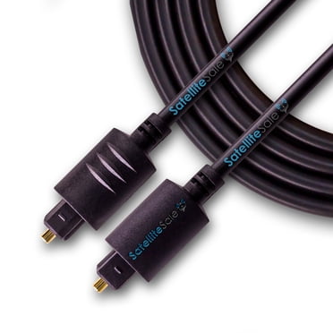 SatelliteSale Digital Toslink SPDIF Audio Optical Fiber Cable Universal Wire PVC Black Cord 100 feet