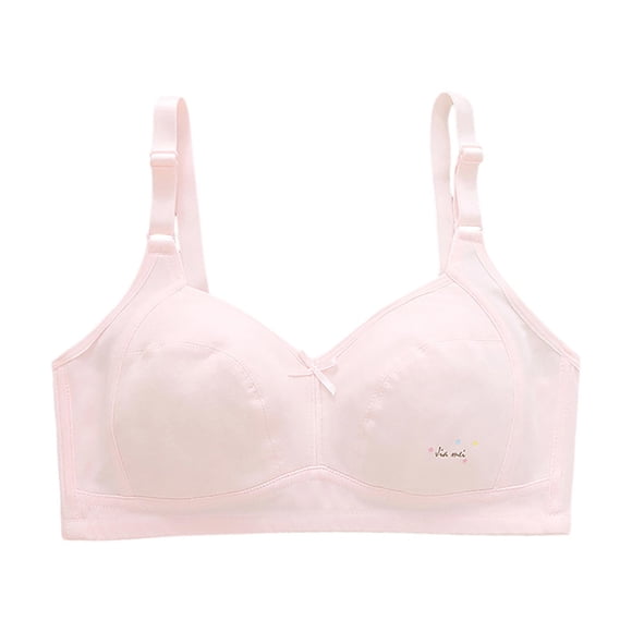 Akiihool Kids Training Bra Popular Girls Padded Training Bra Pack Training Bras for Girls. Seamless Bra Design with Removable Padding (Pink,9-10 Years)