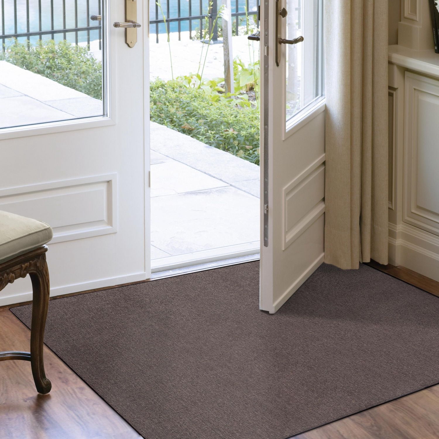 Tapis tissé plat de 3 pi x 4 pi, Wicklow, gris