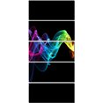 thumbnail image 2 of Vagues de Ruban Abstraites sur Fond Noir - Impression d'Art Mural sur Toile Abstraite, 2 of 3