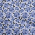 thumbnail image 1 of oneOone Silk Tabby Blue Fabric Floral Retro Sewing Craft Projects Fabric Prints By Yard 42 Inch Wide, 1 of 5