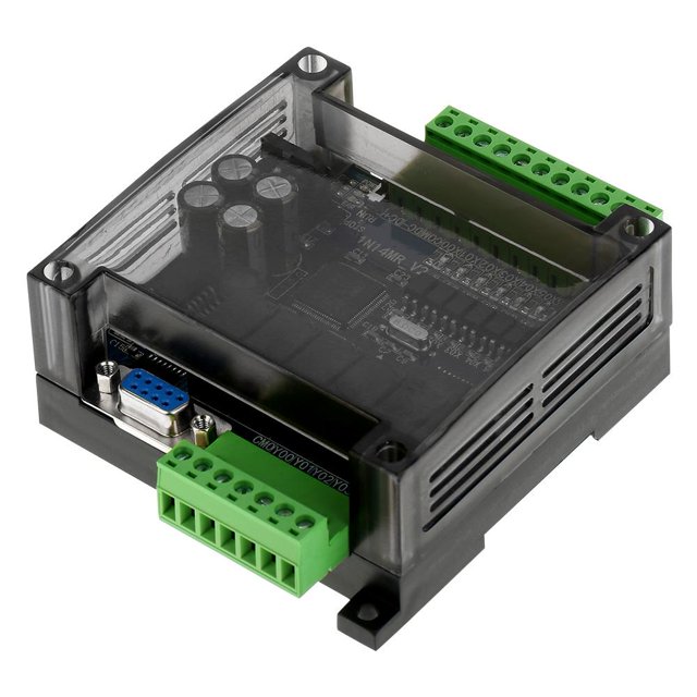 Qiilu Relais PLC, Module PLC 24 V, Sortie de Relais de Contrôleur Logique Programmable DC24 V FX1N-14MR pour Carte de Contrôle Industrielle PLC