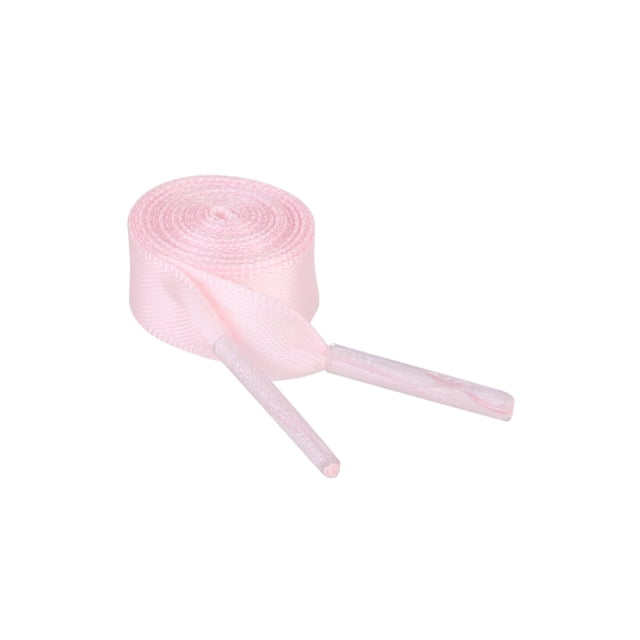 INSPIRE CHIC Unisex Solid Color Flat 0.4'' Wide Ribbon Shoelaces 2 Pairs 130cm/51.2" Pink